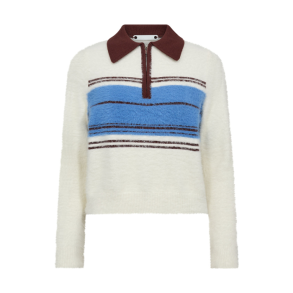 Tory stripe zip knit Co'Couture, off white