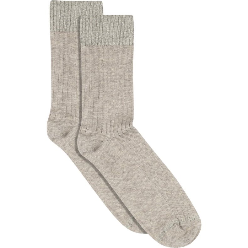 Erina wool rib socks MP Denmark, light brown melange