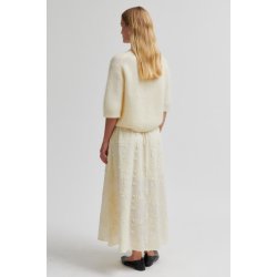 Andres knit rib cardigan Second Female, alabaster gleam