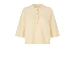 Andres knit rib cardigan Second Female, alabaster gleam