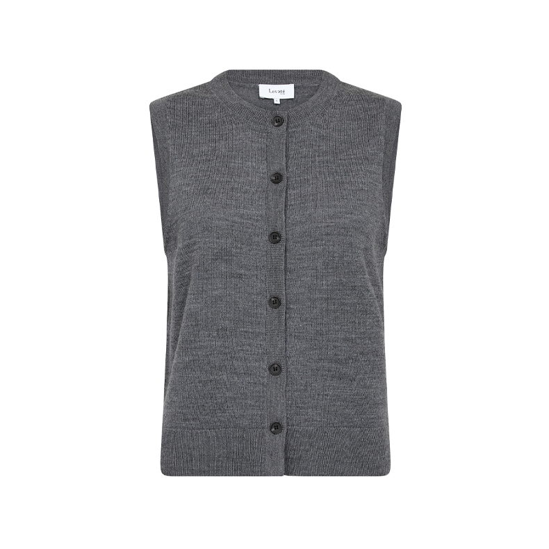 Ismaila 11 waistcoat Levet Room, dark grey mel