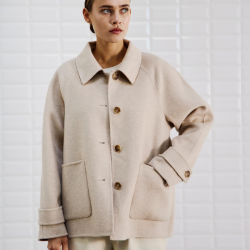 Lucia mel wool jacket Withblack, taupe