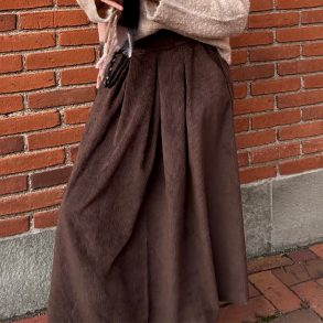 Monroe Corduroy skirt Amaze Cph, brown