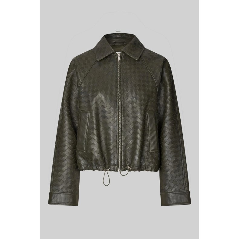 Vermont leather jacket Second Female, black olive