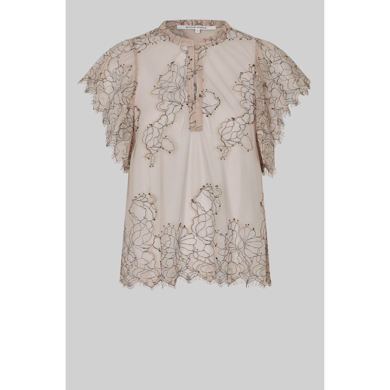 Savoya lace blouse, Second Female, plaza taupe