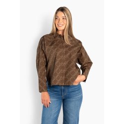 Senna printed shirt H�st, dark earth