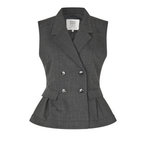 Anjou waistcoat Second Female, dark grey melange