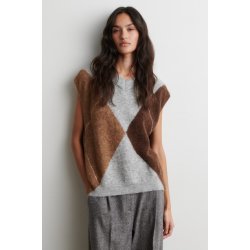 Forca knit vest Second Female, light grey melange 