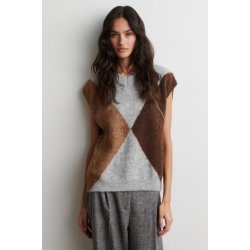 Forca knit vest Second Female, light grey melange 