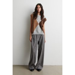 Forca knit vest Second Female, light grey melange 