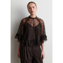 Sybell lace ruffle blouse Second Female, demitasse