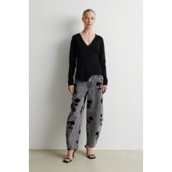 Stina knit wrap v-neck Second Female, black