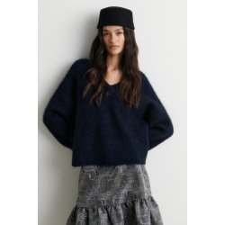 Andrea knit structure v-neck Second Female, poseidon
