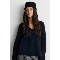 Andrea knit structure v-neck Second Female, poseidon