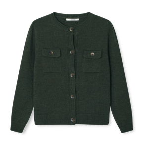 Carlotta cardigan Sibin Linnebjerg, dark melange green