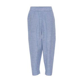Oslo ankle pant Frau, medium blue stripe