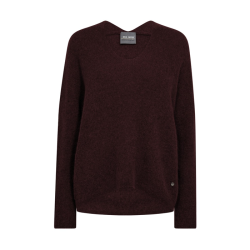 Thora v-neck knit Mos Mosh, fudge