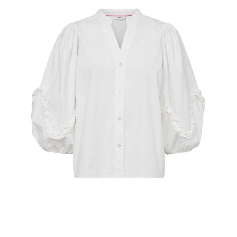 Nuaiko shirt Nmph, bright white