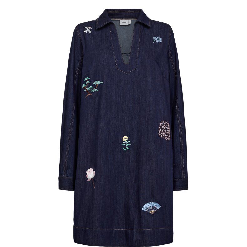 Nuchiku dress Nmph, dark blue denim