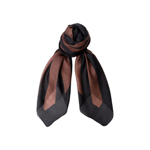 Bcnalira silk scarf Black Colour, mocca