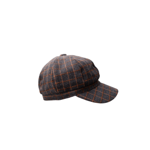 Bcrosina checked cap Black Colour, dk.grey