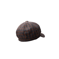Bcrosina checked cap Black Colour, dk.grey