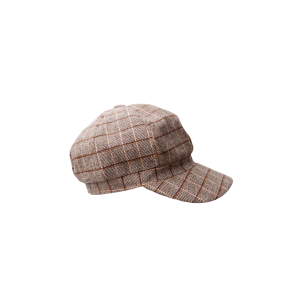Bcrosina checked cap Black Colour, sand