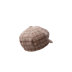 Bcrosina checked cap Black Colour, sand