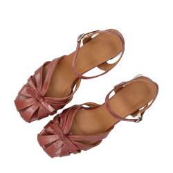Heeled sandals Billi Bi, dark rose confetto naplack