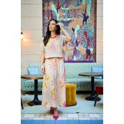 Luna regular skirt Black Colour, poppy rose