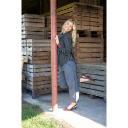 Bcbeverly barrel pant Black Colour, steel grey