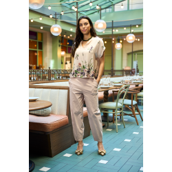 Beatrix ss blouse Black Colour, natural