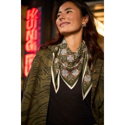 Bcewa satin scarf Black Colour, army