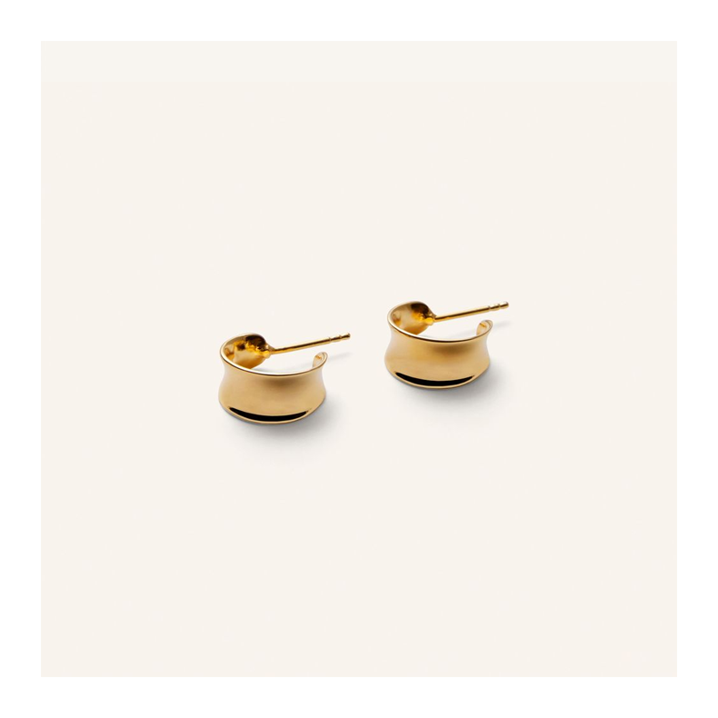 Mini reflection hoops Pernille Corydon, gold