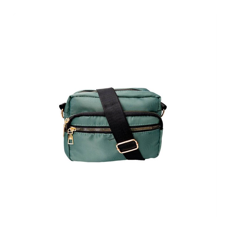 Viggy nylon bag small Black Colour, hunter green