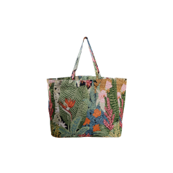 Nyla shopper bag Black Colour, flower forest