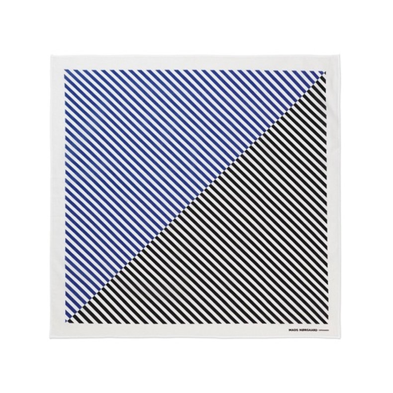 Soft cotton self scarf Mads Nrgaard, bluing/jet black