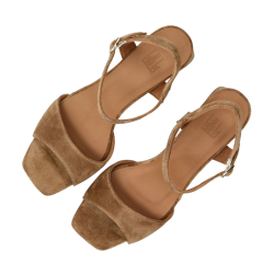 Heeled sandals Billi Bi, cuoio babysilk suede