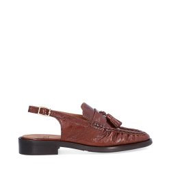 Sling back sandal Billi Bi, castagno naplack