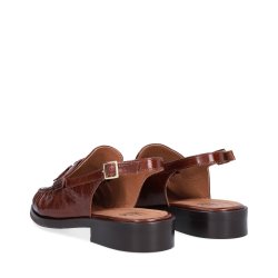 Sling back sandal Billi Bi, castagno naplack