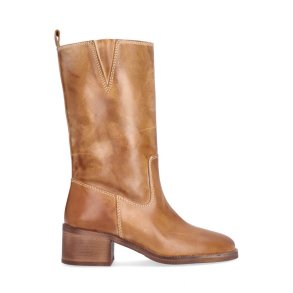 Camel brush calf Billibi boots, camel