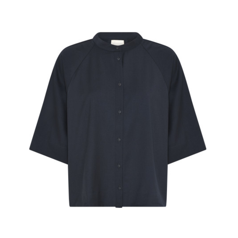 Abu Dhabi 3/4 short wool shirt Frau, dark navy