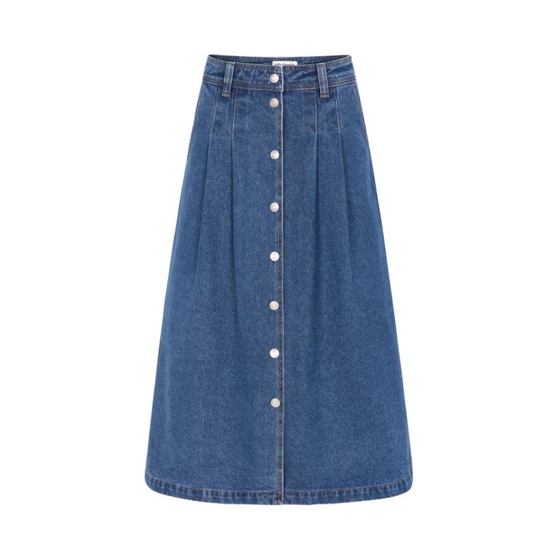 Lennon ll midi skirt Lollys Laundry, dark blue