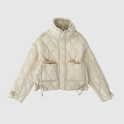 Alba quilted jacket WithBlack, rainy day