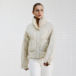 Alba quilted jacket WithBlack, rainy day