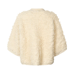 Alice shaggy lam knit cardigan Rabens Saloner, off white