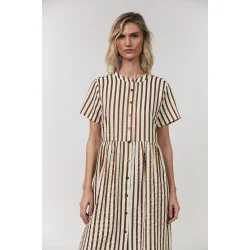 Lollys Laundry AliyaLl Maxi Dress SS, dark mokka