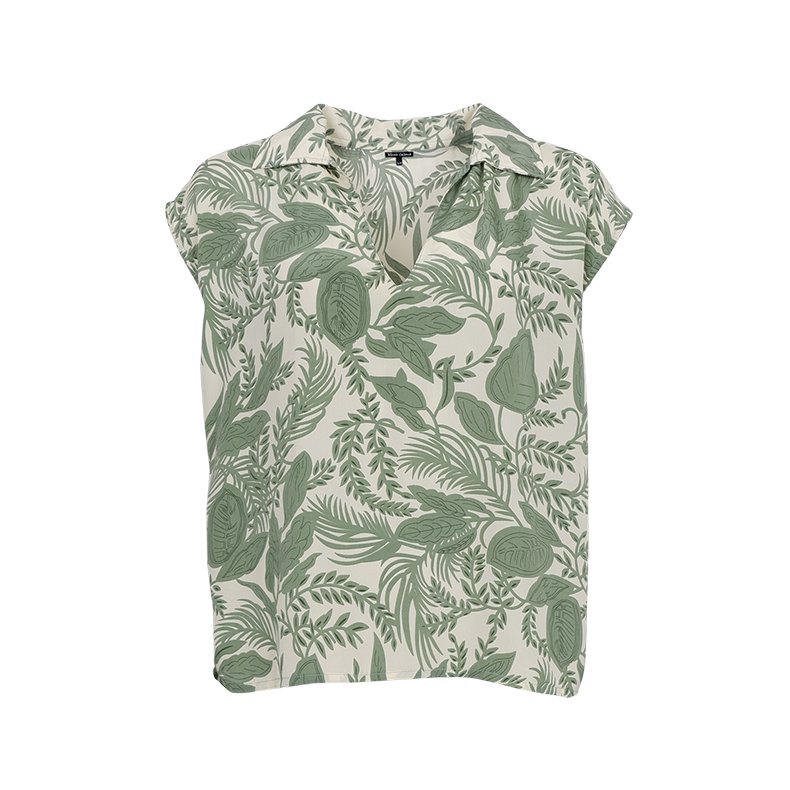 Luna ane blouse Black Colour, sage green