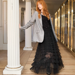 Bcangelina mesh skirt Black Colour, black