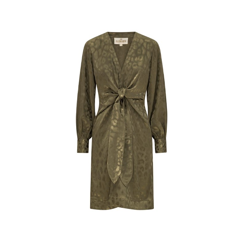 Blair dress Karmamia, Army Leo Jacquard